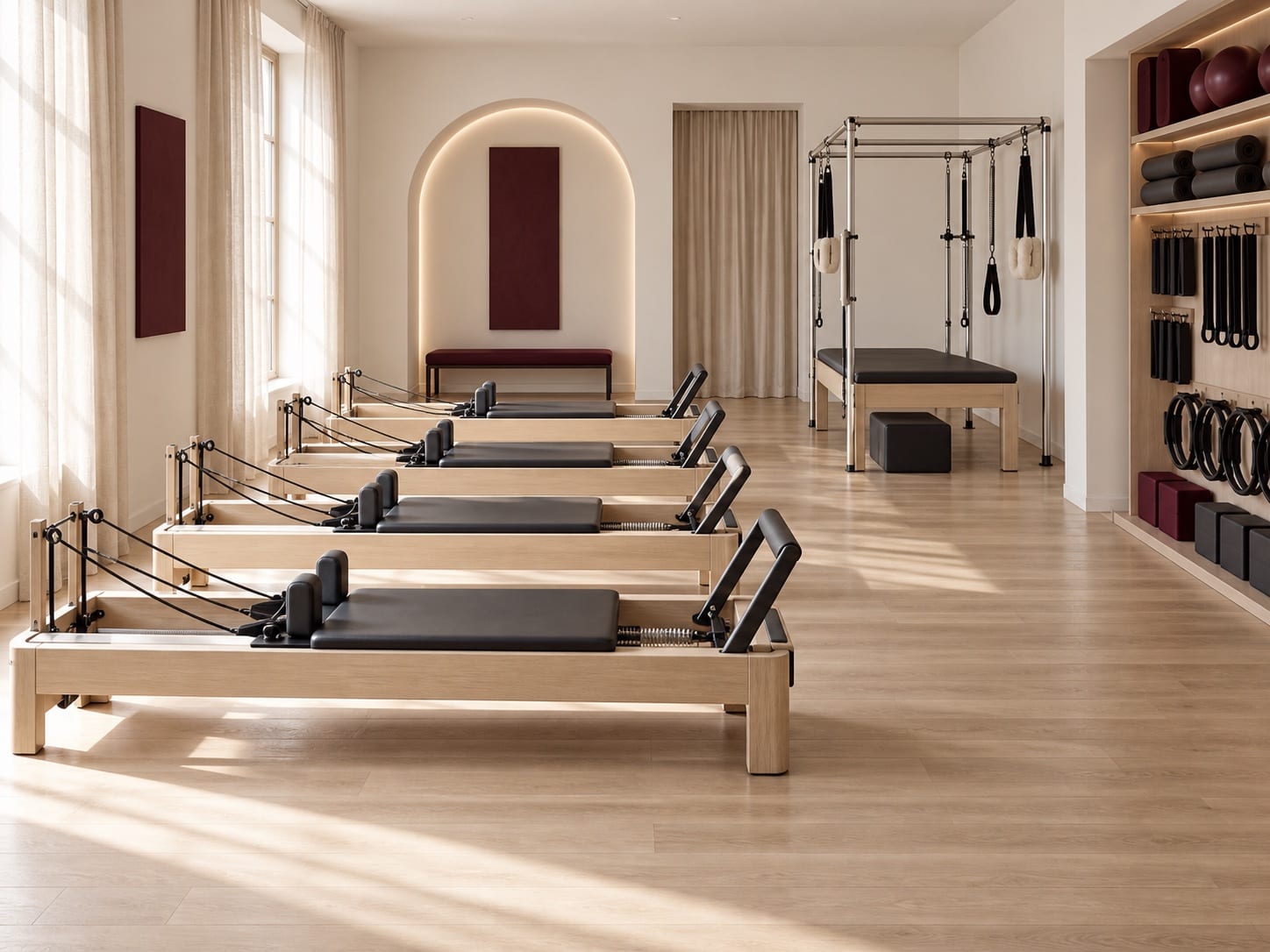Concept Pilates studio equipment layout